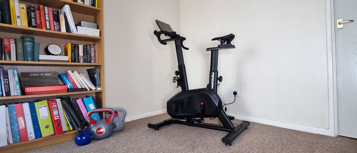 Wattbike Proton being tested by our reviewer