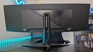 Image of the ASUS ROG Swift OLED 49 (PG49WCD) gaming monitor.