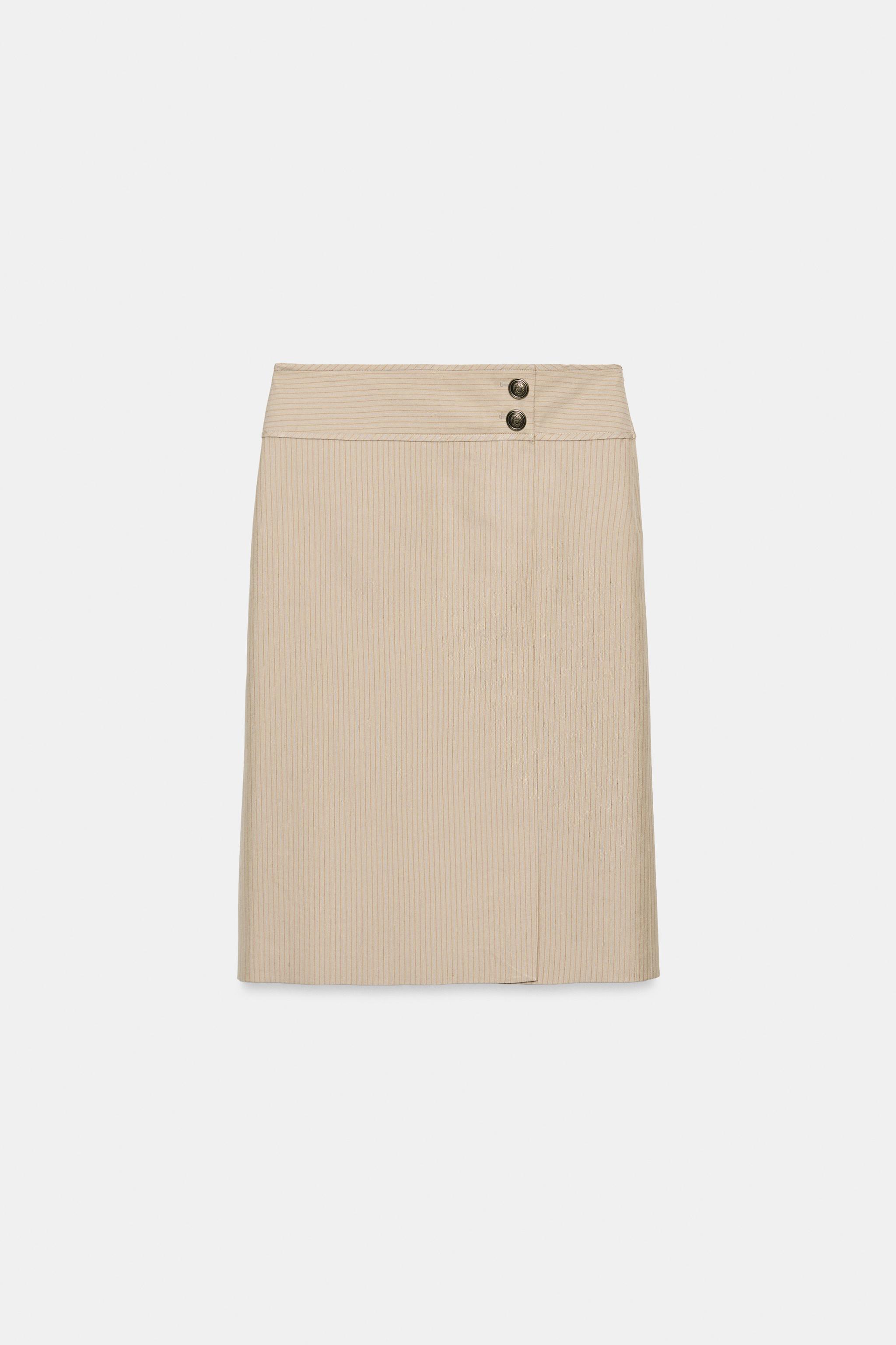 Zw Collection Striped Straight Skirt