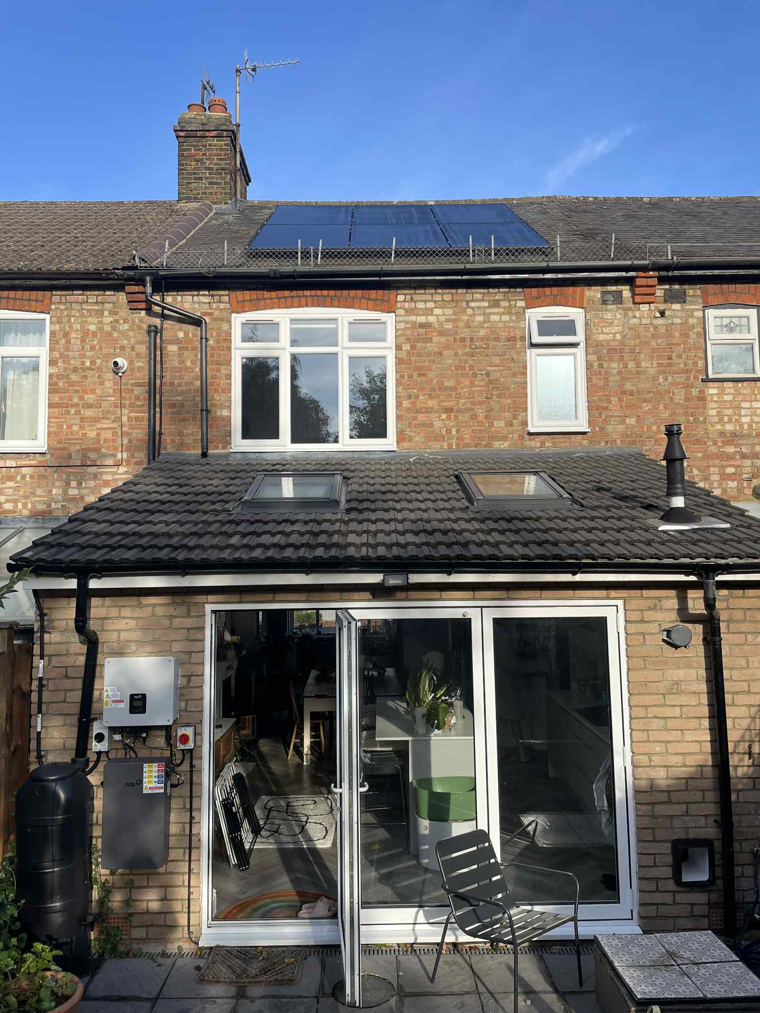 Picture of roof with solar panels on it