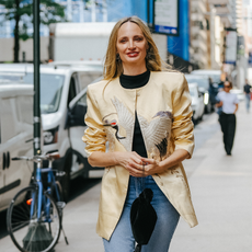evening jacket with jeans outfit trend