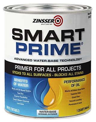 Zinsser 1 Qt 249727 White, Smart Prime Water-Based Interior/exterior Primer/sealer