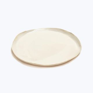 Round Porcelain Platter White
