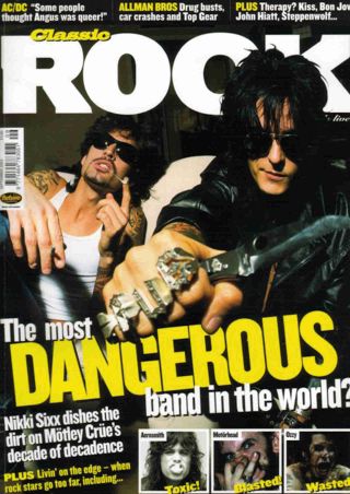 The cover of Classic Rock magazine issue 57 featuring Motley Crue