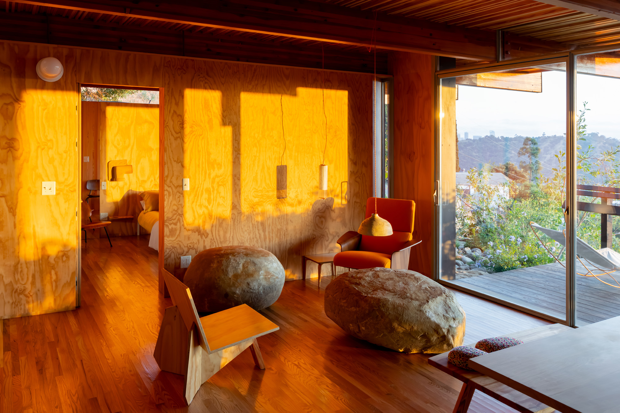 Cano House, a colour orthogonal home nestled in a los angeles hill