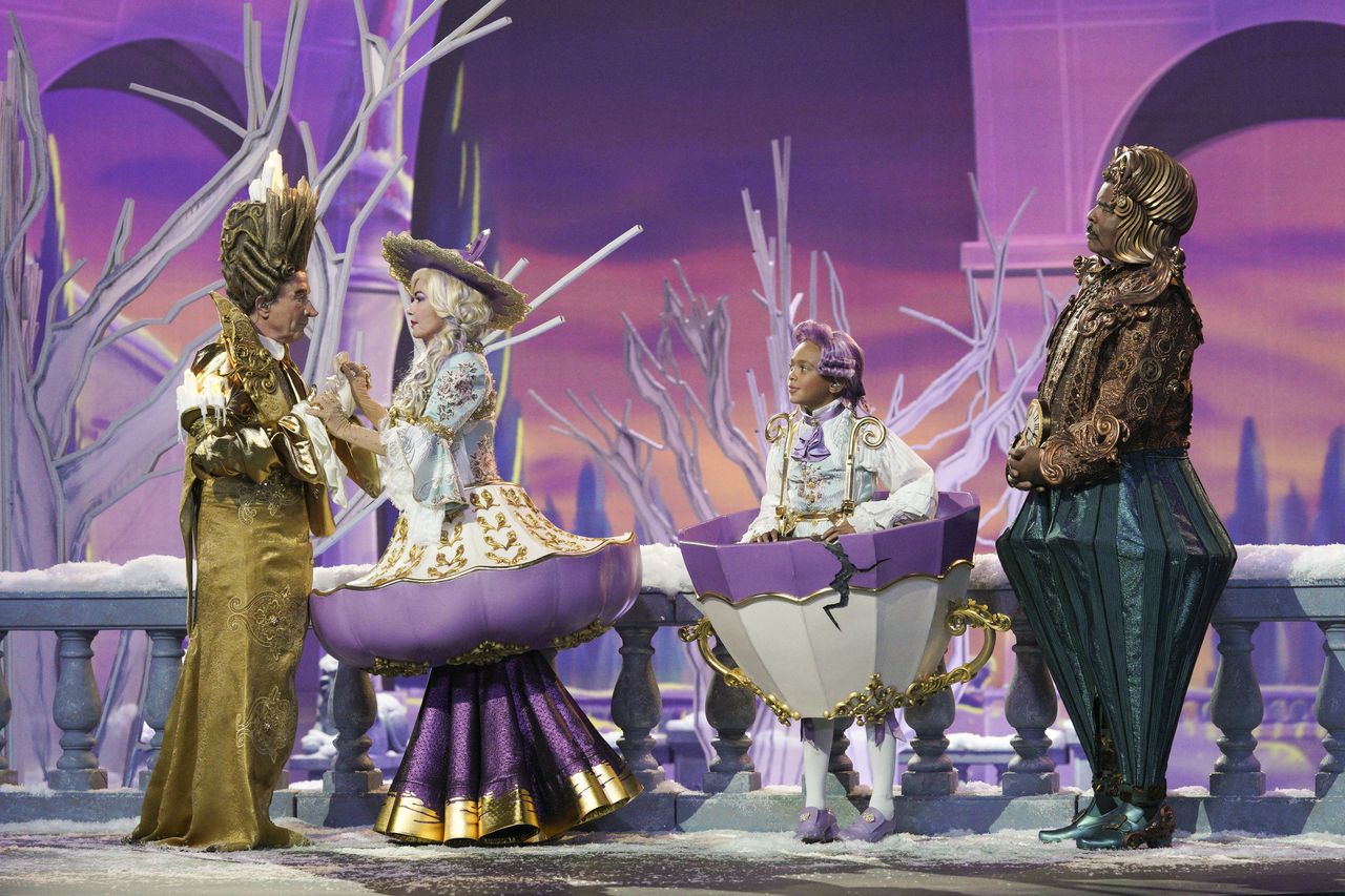 Beauty and the Beast cast on stage in Beauty and the Beast: 30th Celebration