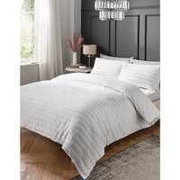 George White Tufted Washed Cotton Duvet Set | Was £32