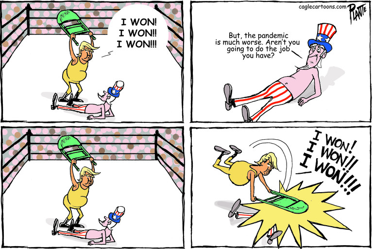 Political Cartoon U.S. Trump election loss