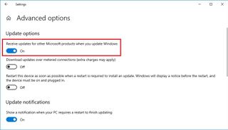 Enable Microsoft product updates