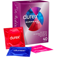 Durex Bulk Surprise Me Variety Assorted Multipack Condoms, Pack of 40:  was £26.99, now £12.19 at Amazon (save £14.80)