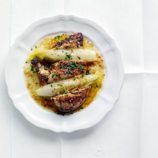 Honeyed Chicken with Braised Chicory