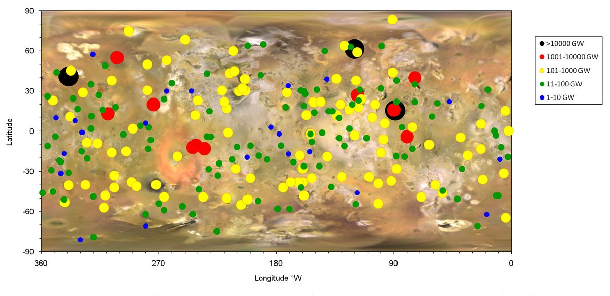 jupiter moon io volcano map