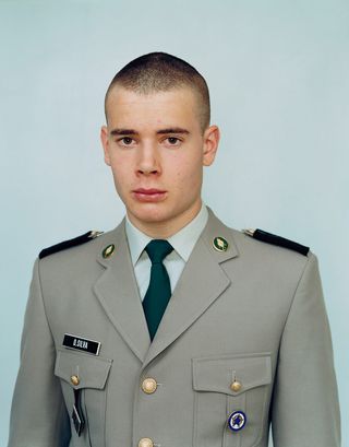 Photograph of a suited soldier