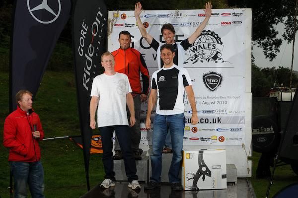 Veteran men's duo podium at the 2010 TransWales