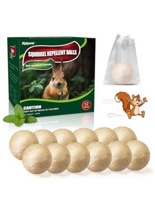 Kufonsung 12 Pack Squirrel Repellent Balls