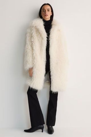 Reserved Oversize faux fur coat