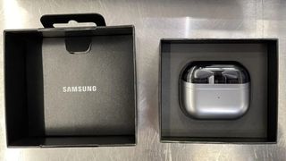 Samsung Galaxy Buds 3 Pro earbuds in packaging