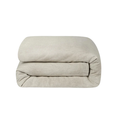 Oatmeal Linen Blend Duvet Cover