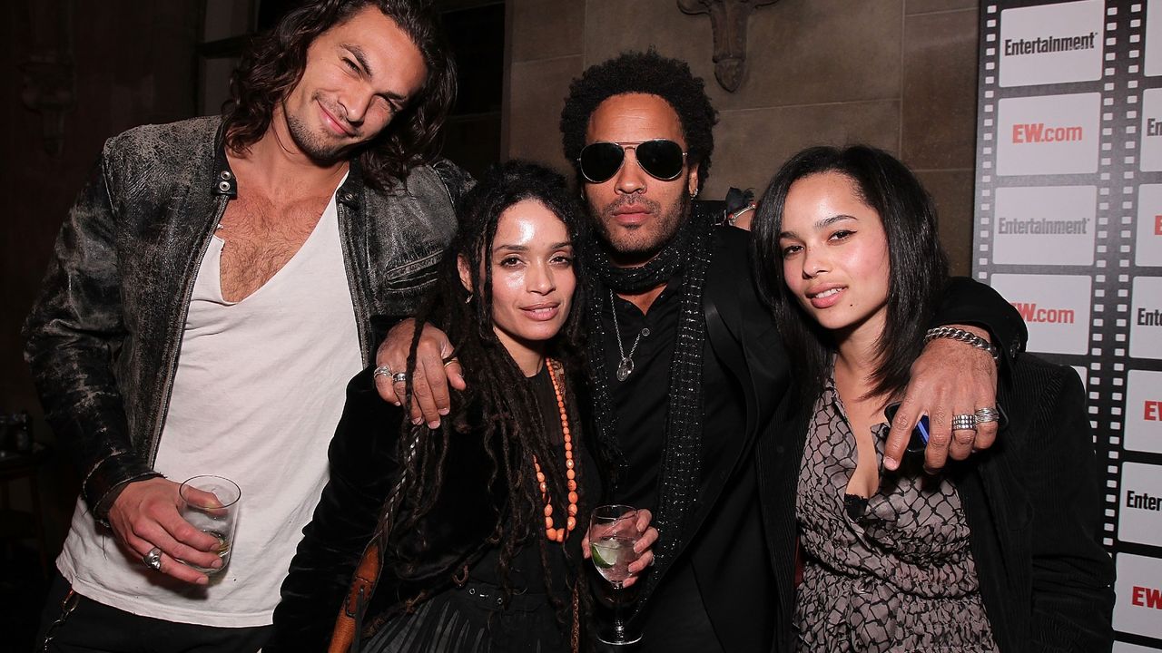 Jason Momoa, Lisa Bonet, Lenny Kravitz and Zoe Kravitz at Entertainment Weekly&#039;s Party to Celebrate the Best Director Oscar Nominees held at Chateau Marmont