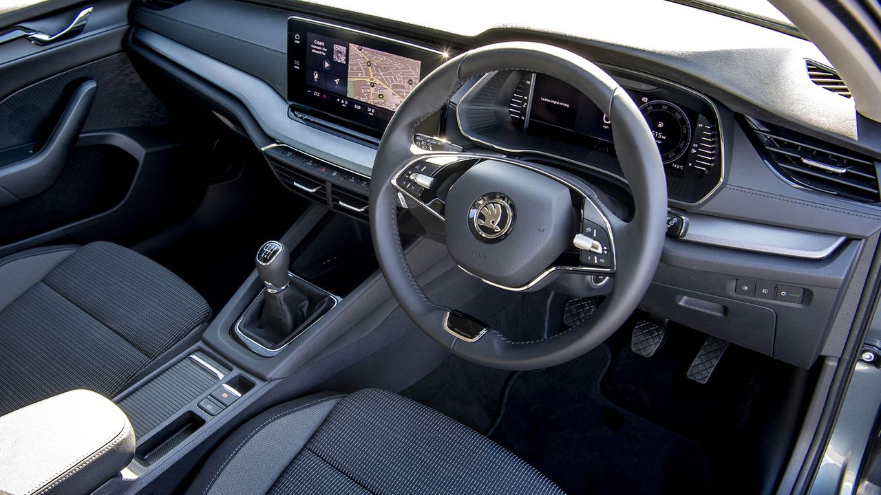 Inside Skoda Octavia driver seat