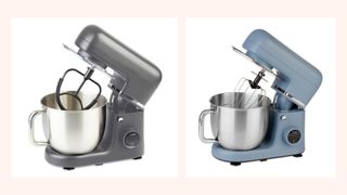 composite of the blue and grey models of the stand mixer