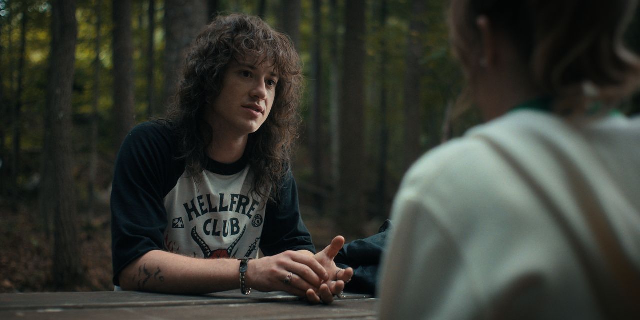 STRANGER THINGS. Joseph Quinn as Eddie Munson in STRANGER THINGS, Eddie Stranger Things