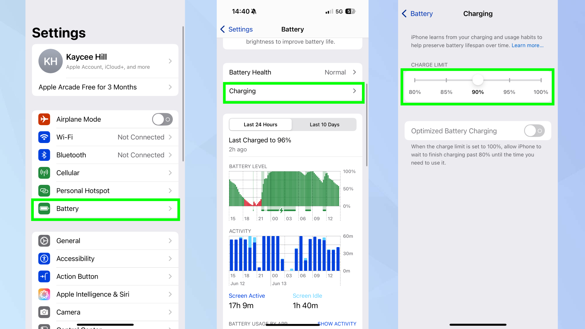 iOS 18.5 battery health 