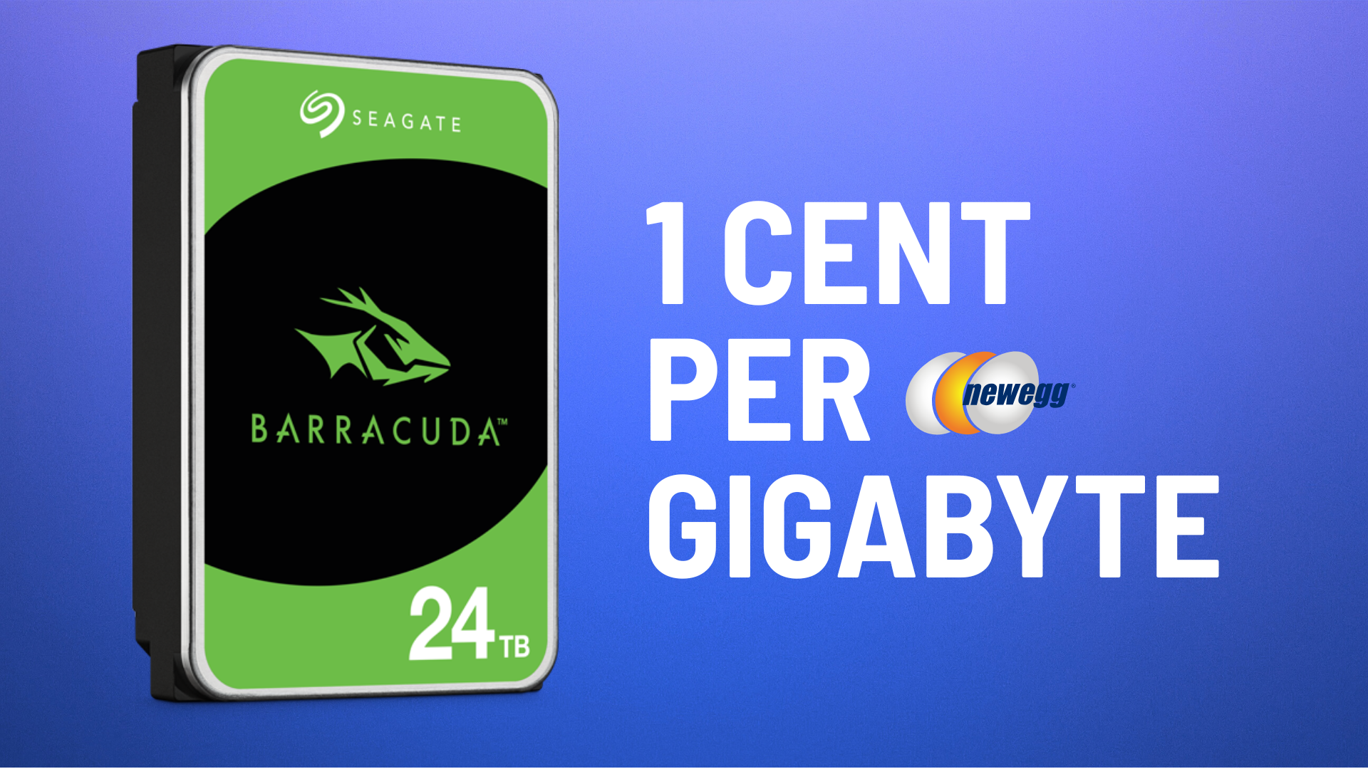 Seagate BarraCuda 24 TB hard drive costs 1 cent per gigabyte