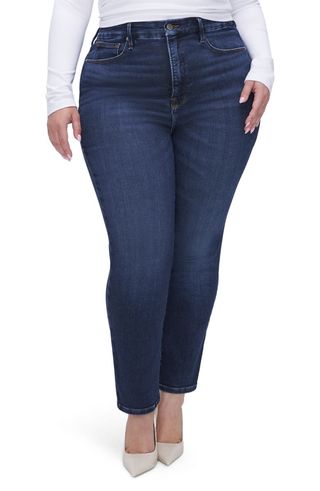 Good Classic Split Back Pocket Straight Leg Jeans