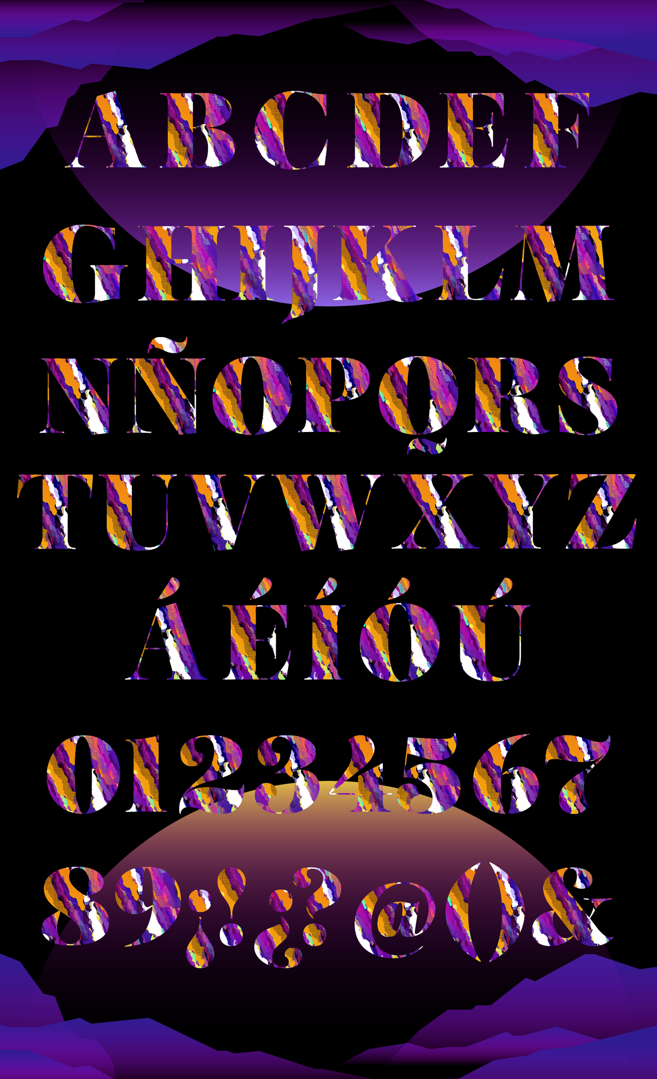 The font was created with the help of Fontself
