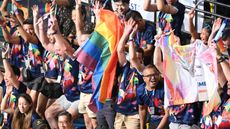 Fans attend the opening ceremony of the Gay Games in Hong Kong this week 