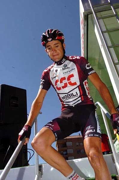 Carlos Sastre (Team CSC) holds fourth on general classification