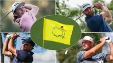 Masters flag and four LIV Golf players pictured