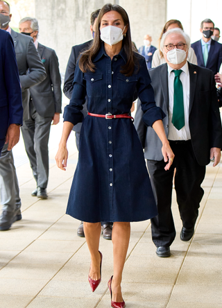 Queen Letizia of Spain attends the 50th anniversary of the creation of the UCM Faculty of Information Sciences on September 14, 2021 in Madrid, Spain