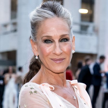 Sarah Jessica Parker walks the red carpet at the NYC Ballet Fall Fashion Gala in a sheer Simone Rocha dress