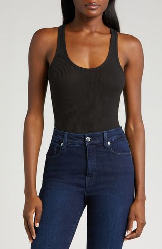 Leichtes, gestreiftes Crop-Tanktop