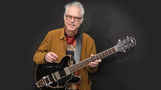 Bill Frisell photographed with his Collings I-30 LC with a Bigsby, at the Blue Note, New York City, November 30, 2022