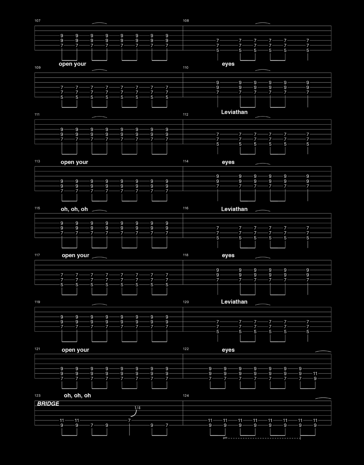 Volbeat - Leviathon guitar tab