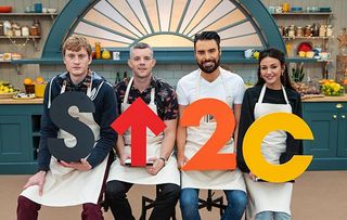 The Great Celebrity Bake Off Series 2 (SU2C): Bakers James Acaster, Russell Tovey, Rylan Clark-Neal and Michelle Keegan