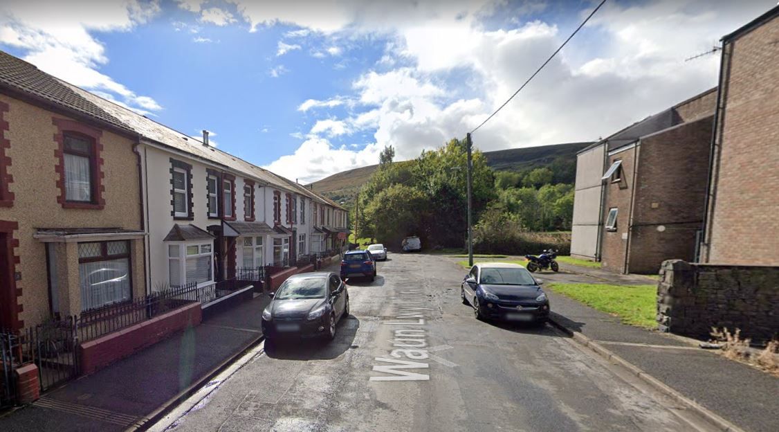 A street in the village of Nant-y-moel