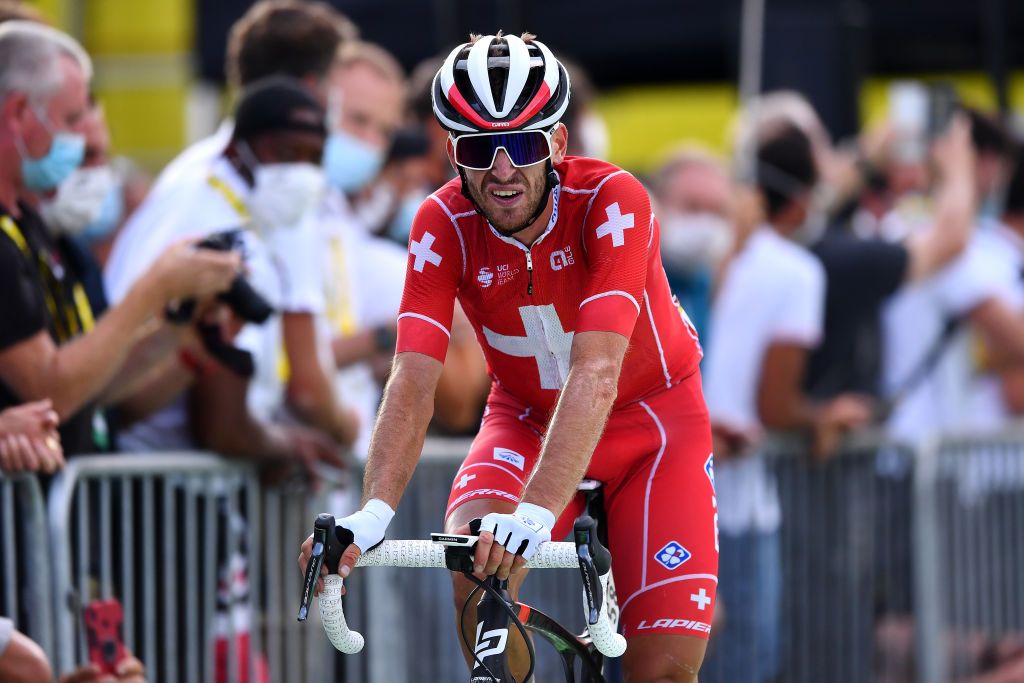 VILLARDDELANS FRANCE SEPTEMBER 15 Arrival Sebastien Reichenbach of Switzerland and Team Groupama FDJ during the 107th Tour de France 2020 Stage 16 a 164km stage from La TourDuPin to VillardDeLans 1152m Auberge de la Cte 2000 TDF2020 LeTour on September 15 2020 in VillardDeLans France Photo by Stuart FranklinGetty Images