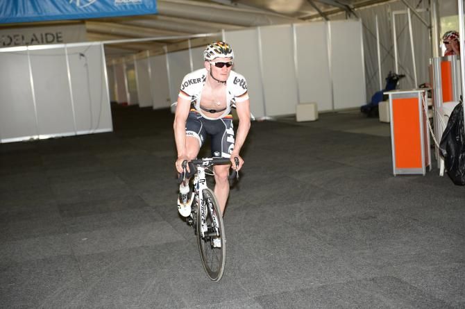 Former champion Andr&eacute; Griepel makes his entrance