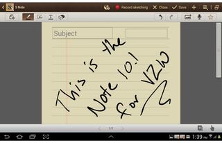 Samsung Galaxy Note 10.1 (Verizon Wireless) S Note