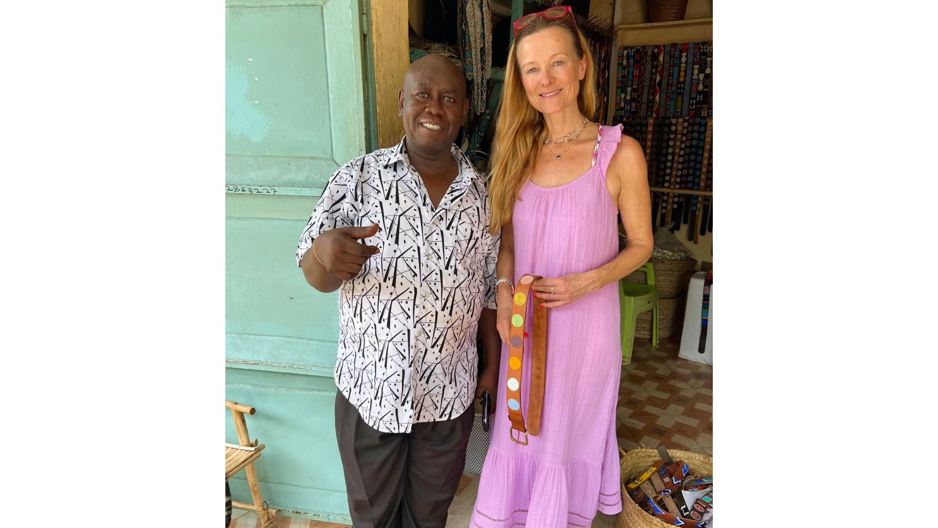 Lucy Macnamara with a local supplier