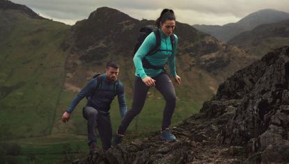 inov-8 VENTURELITE hiking collection, modelled by runners on a mountainside