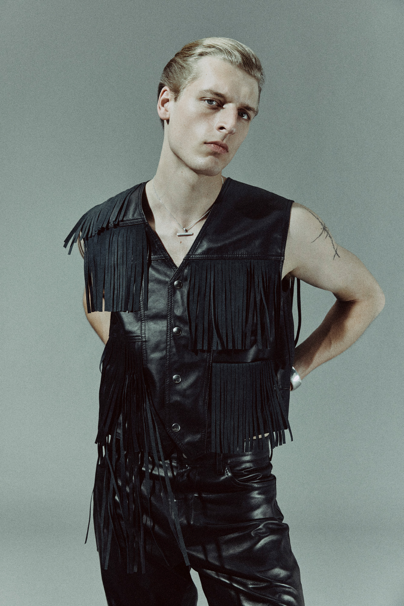 Menswear A/W 2025 trend leather dangerous menswear
