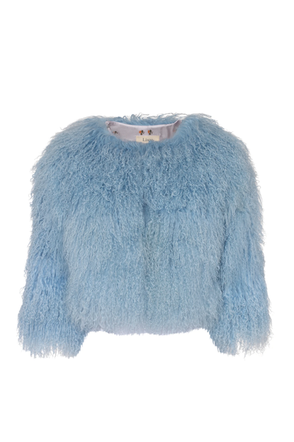 Lisou Colette Baby Blue Cropped Wool Jacket