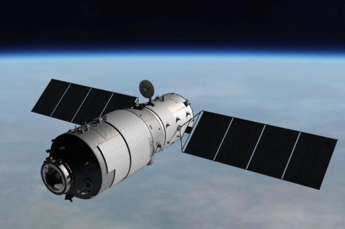 An artist&#039;s Illustration of China&#039;s Tiangong-1 space lab, which is expected to fall back to Earth between March 30 and April 2, 2018.