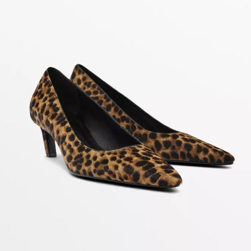 Massimo Dutti leopard print heels