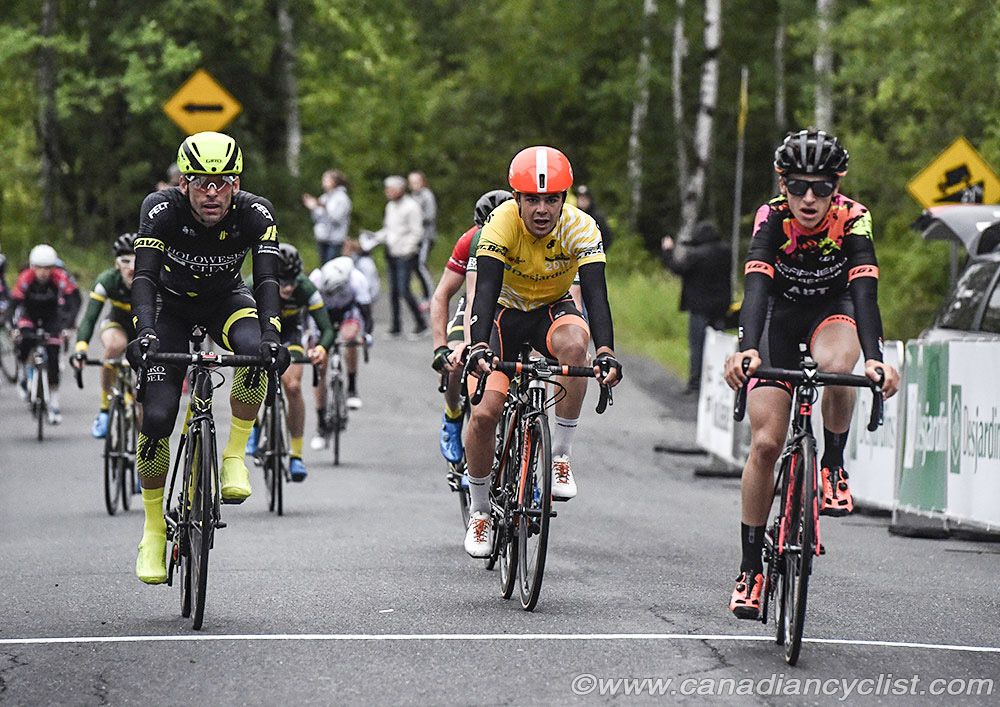 Alec Cowan (Silber Pro Cycling) finishing and holding onto the overall lead